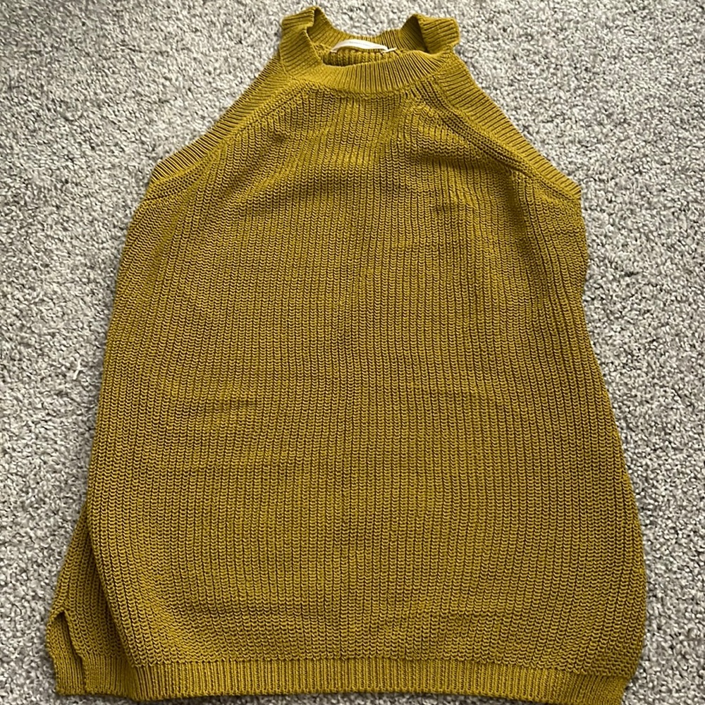 beautiful chartreuse colored cotton sweater tank!